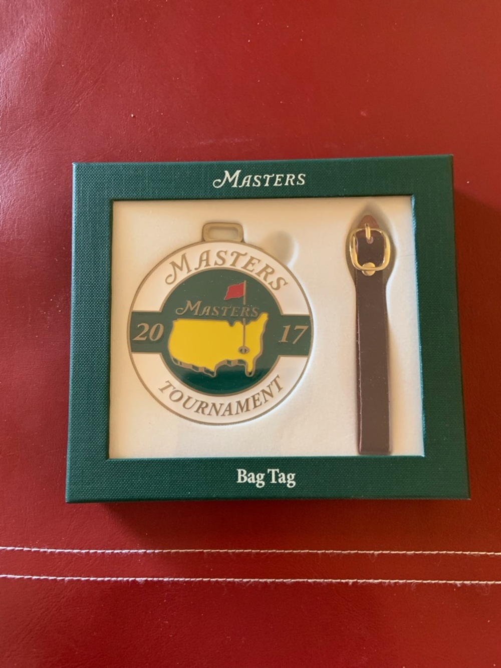 2017 Masters Tournament Official Golf Bag Tag,  New in Case